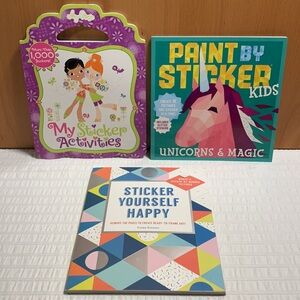 New Condition Sticker Books For Kids to Adults - Set of 3